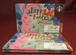 Starbucks, 2017 Pink & Green Bunnies Happy Easter Gift Card New w/tag - $4.40
