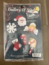 Vintage 1996 Bucilla Gallery of Stitches Holiday Kit #33613 - 6 Felt Orn... - $15.99