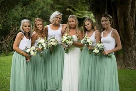SAGE GREEN Bridesmaid Tulle Skirt Plus Size 2022 Wedding Skirt Outfit High Waist