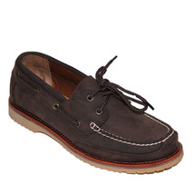 Lands End Mens Size 10.5, Erie Camp Moc Suede Leather Lace Up Shoes, Spice Brown - $49.99