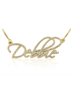 NAME NECKLACE GOLD WITH DIAMOND: 14K GOLD, 14K WHITE GOLD - $1,804.99