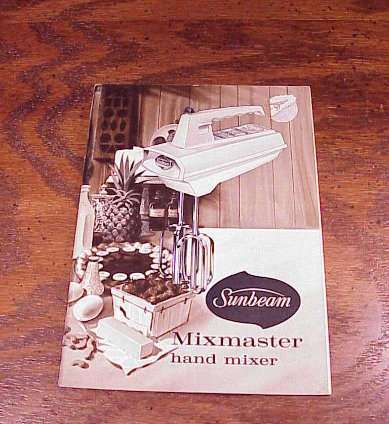 Vintage Sunbeam Mixmaster Service Manual, Models 1 & 3