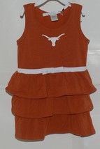 Chicka D Collegiate Licensed Texas Longhorns 3T Ruffled Burnt Orange Dress image 1