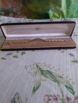 Vintage Designer CLR 12K Gold Filled Mesh Twisted Bracelet 1960's Dead Stock - $57.00