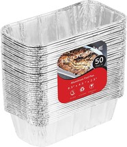 8x4 Aluminum Pans for Bread Loaf Baking -- 50 Pack, 2 Lb Foil Pan - $33.75