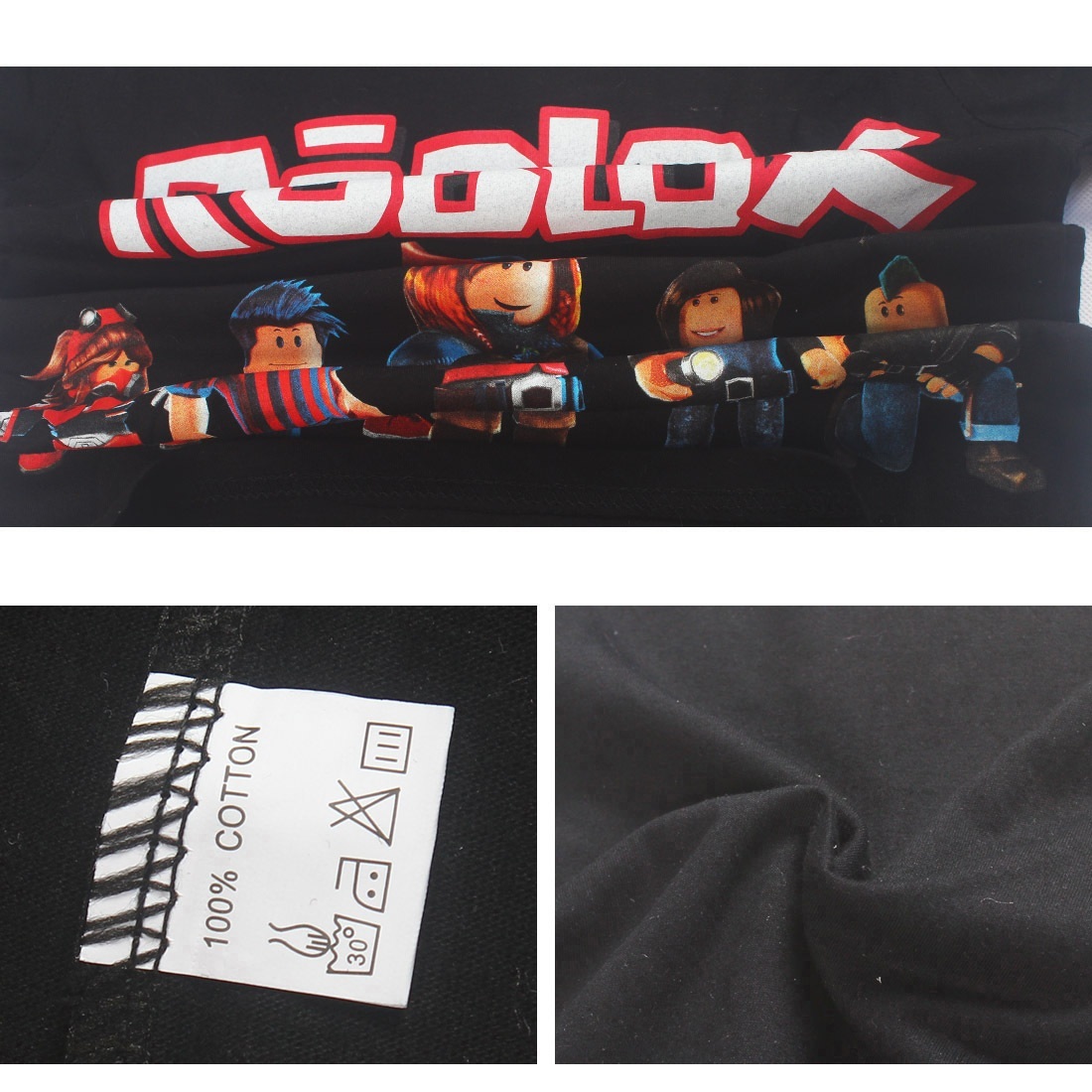 Roblox Youth Boys Roblox Black Shirt New S(6-7), XL(14-16)