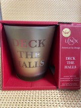 Lenox Golden Holidays Deck The Halls Glass Votive Tea Light Included NEW - $10.88