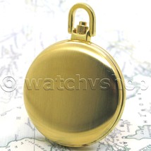 GOLD Brass Antique Pocket Watch Mens Fashion Steampunk Fob Chain Gift Bo... - $22.99