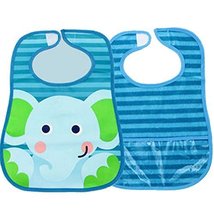 Waterproof Baby Burp Cloths Infant Dribbler Nest Solutions Bibs(Elephant)