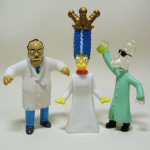Lot of 3 Simpsons Mad Scientist Burger King Creepy Classics Figures - $10.00