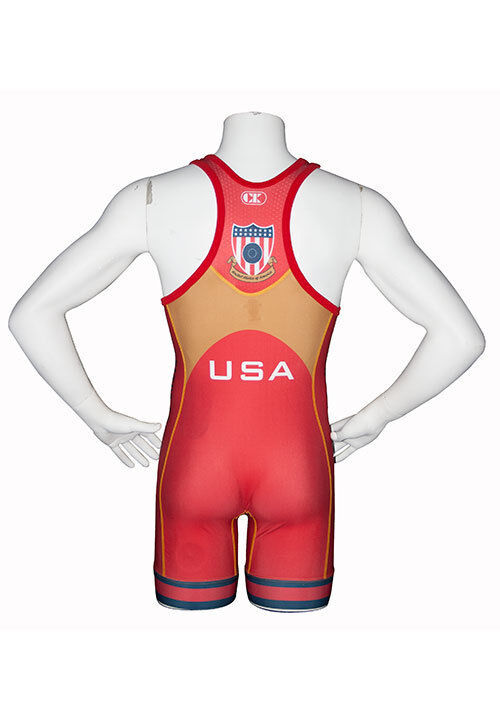 ALL NEW Cliff Keen USA Wrestling Singlet SCARLET Sublimated S79CKEGL