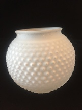 Vintage Art Deco frosted glass hobnail ceiling bulb fixture cover image 3
