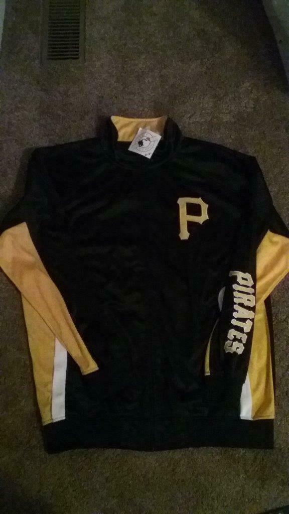 Primary image for NEW MENS MLB PITTSBURGH PIRATES ZIP UP TRACK JACKET POLY BASEBALL BIG TALL  LT 