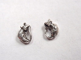 Tiny Mice Stud Earrings 925 Sterling Silver Corona Sun Jewelry Mouse Rodent - $6.29