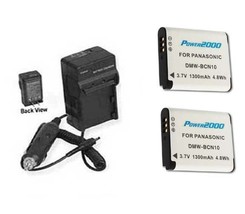 Two 2 DMW-BCN10E DMW-BCN10PP DMW-BCN10 Batteries + Charger For Panasonic DMC-LF1 - $34.15