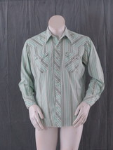 Vintage Western Shirt - Flower Pattern double green by Chuckwagon - Men&#39;... - $95.00