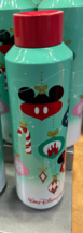 Disney Parks Mickey Mouse Holiday Christmas Metal Water Bottle NEW - $44.90