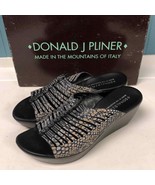 Donald J Pliner Chaya ITALY Faux snake print Leather Wedge Sandals Women... - $76.58