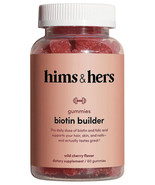 Hims &amp; Hers Biotin Builder Gummies - Wild Cherry Flavor-60 Gummies-NEW-S... - $11.76