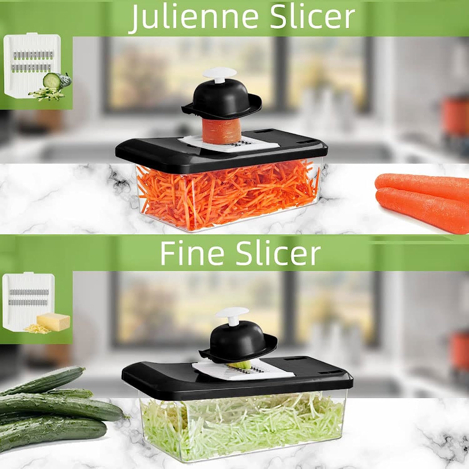 unbrand Green Round Mandoline Vegetable Slicer