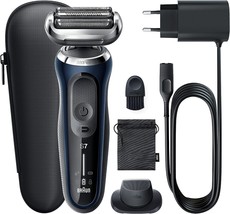 Braun Series 7 70-B1200s Shaver Electric IN Dry And Wet - Blue - $565.50