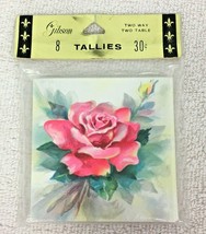 Gibson Pink Rose MIP Tallies Tally Cards 8pc A15 - $18.32