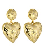 Yup Stylish Star Heart Dangle Earrings 16 K Golden Copper Earrings for W... - $9.19