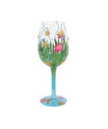 Lolita Wine Glass Firefly 15 oz 9&quot; High Gift Boxed Collectible Hand-Pain... - $39.59