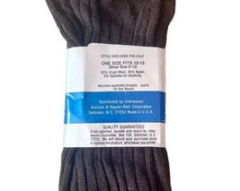 Vintage New Socks Interwoven Brown Wool Blend Over Calf 2965 Made USA Sz 10-13 image 4