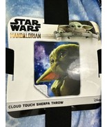 STAR WARS The Mandalorian “LOOK UP” The Child Grogu Cloud Touch Sherpa B... - $24.74