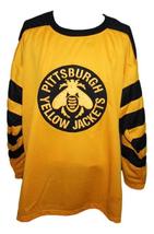 Any Name Number Pittsburgh Yellow Jackets Retro Hockey Jersey Any Size image 4