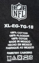 NFL Licensed Carolina Panthers Youth Extra Large Black Gold Tee Shirt image 4