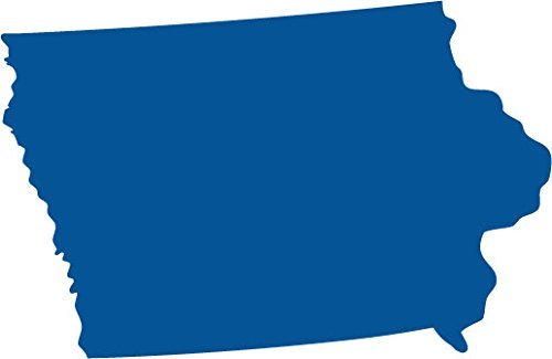 Picniva blue Iowa IA map Car Vinyl Decal Sticker Laptop, Ipad, Window ...