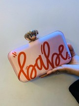 Babe printed clutch,quirky clutch bag,girlfriend gift,bridesmaid gift,pi... - $56.00