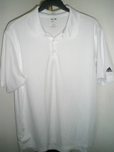 Men&#39;s Adidas Golf Climalite Shirt Polo Size XL White Textured MINT Condi... - $27.71
