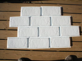 18 Concrete Brick Tile Cobblestone Molds for Walls Patios Walkways Floors 8.5x4" image 3