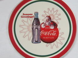 Coca-Cola 8" Christmas Plate "Seasons Greetings" - FREE SHIPPING - $11.39