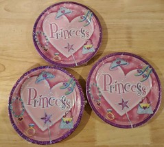 "PRINCESS" Baby Shower or Girls Birthday 7" Round Plates - 3 pkgs of 8 - NEW! - $10.69