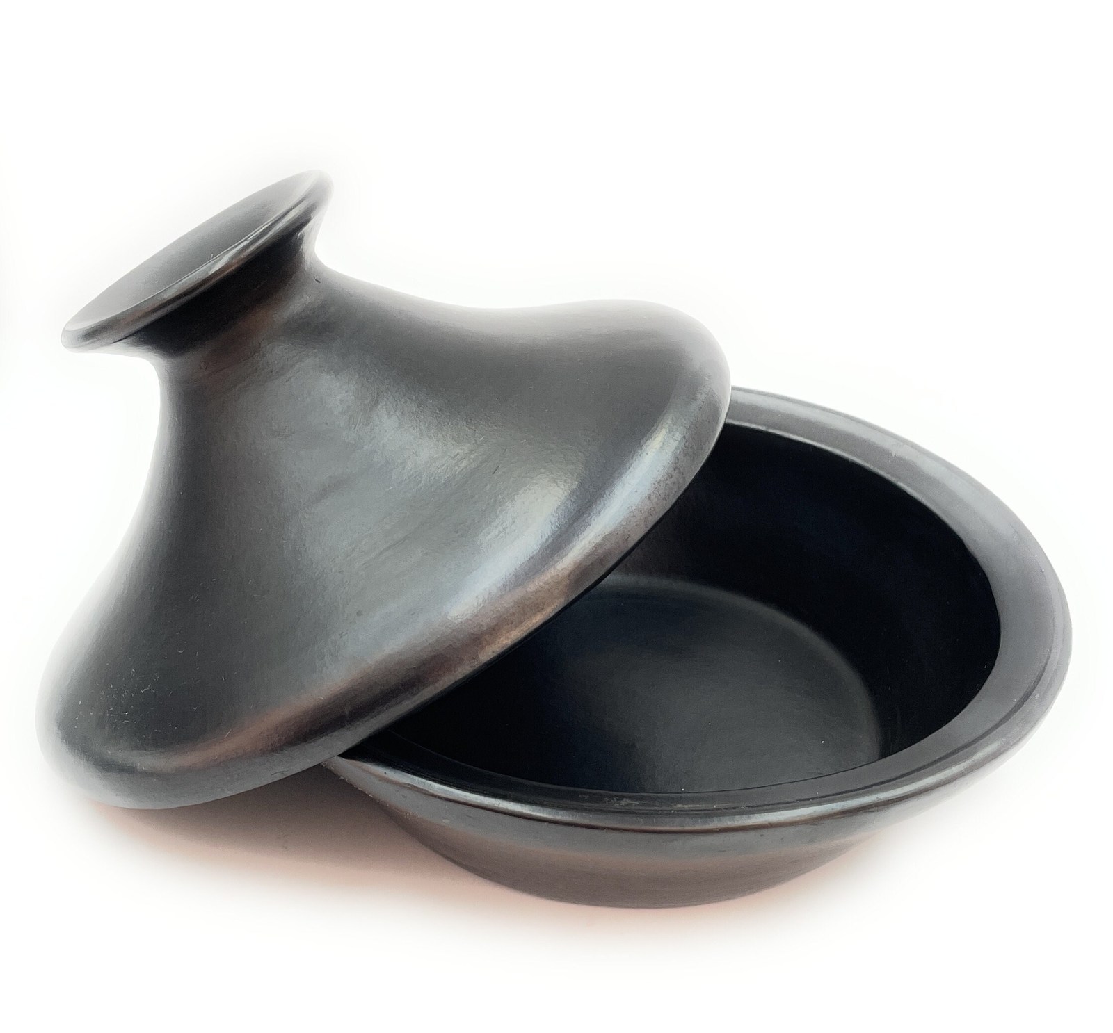 Tajine Tagine Tajin Unglazed Diameter 11.5" Aprox Hight 8" Black Clay