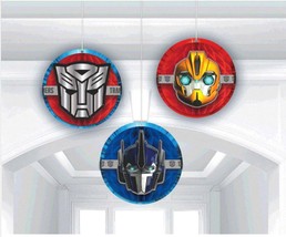 Transformer 4 Core Honeycomb Hanging Decorations Party Supplies 3 Count New - $7.25