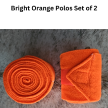 PRI All Purpose Horse Saddle Pad Hunter Orange Set of 2 Orange Polos USED image 2