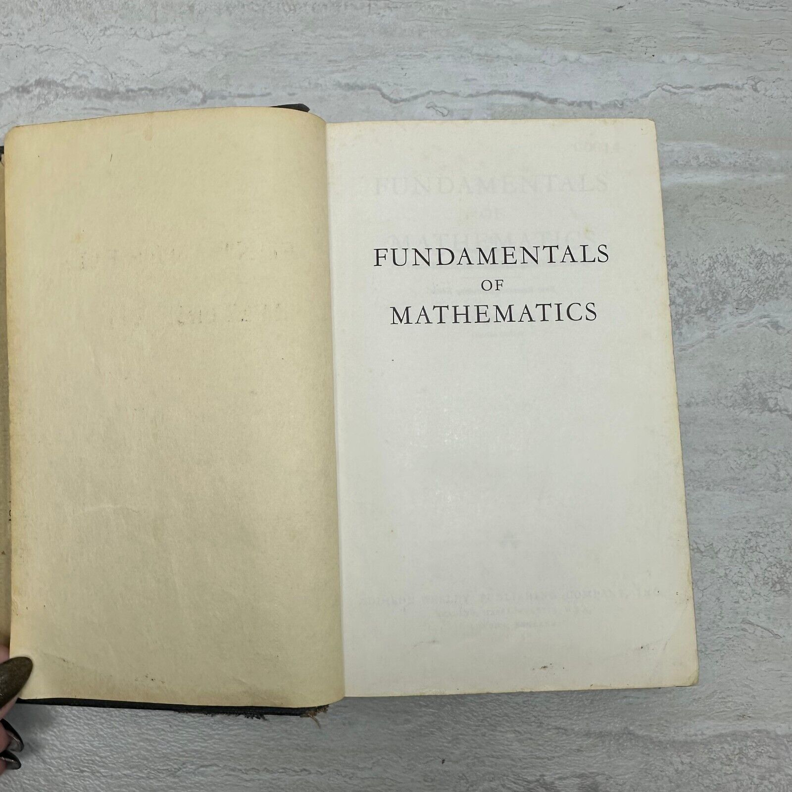 Fundamentals of Mathematics by Elbridge P Vance 1960 HC - Books