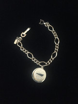 Vintage 70s Monet Gold Link Bracelet with Puerto Rico Charm