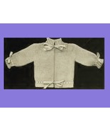 Infant&#39;s Newport Spencer. Vintage Knitting Pattern for Baby Sweater PDF ... - $2.50