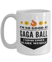 Funny Coffee Mug for Gaga Ball Sports Fans - 15 oz Tea Cup For Friends O... - $14.95