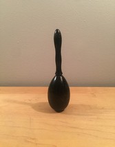 Vintage black wood Darning Egg with handle image 1