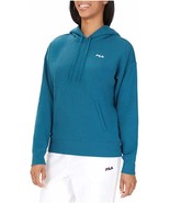 Fila Women&#39;s Fleece Pullover Hoodie Blue Coral Small 4-6 Ribbed Cuff &amp; W... - $24.99