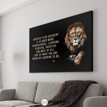 Lion Wall Art Success Is No Accident Pelé Quotes Motivational Poster Art... - $23.92+