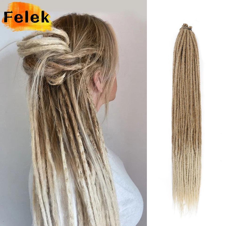 8-14Handmade Crochet Dreadlocks 100% Human Hair Locks Dreads Extensions