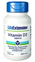MAKE OFFER! 4 Pack Life Extension Vitamin D3 1000 IU 250 softgel bone density - $39.00